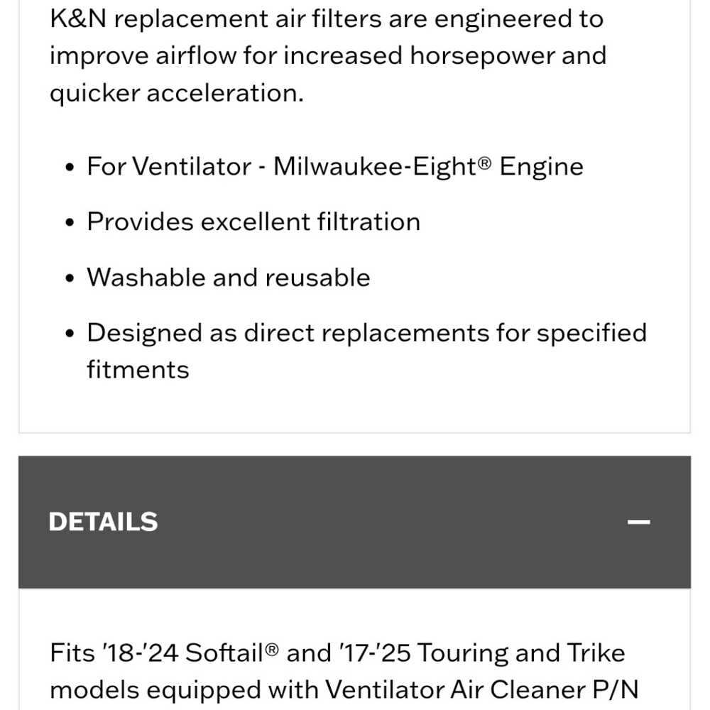 K&N Screaming Eagle Filter 29400293 - Picture 2 of 6